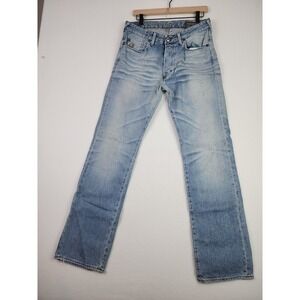 G-Star Raw 3301 Mens Denim Jeans Size 36X31 Whisker‎ Faded Raw Wash Button Fly